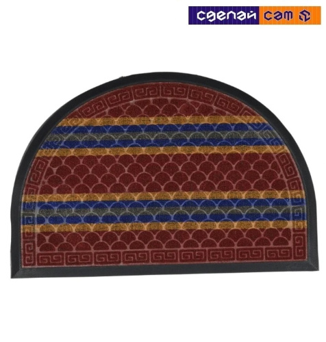 Коврик придверный бордовый/полукрасный 45х75, 45 SHAHINTEX