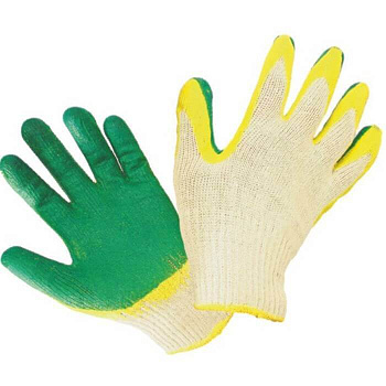 Перчатки х/б, латексное покрытие (двойной облив), 13 класс