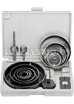 Набор кольцевых пил по дереву (19-127 мм; 12 шт.) MATRIX 70472