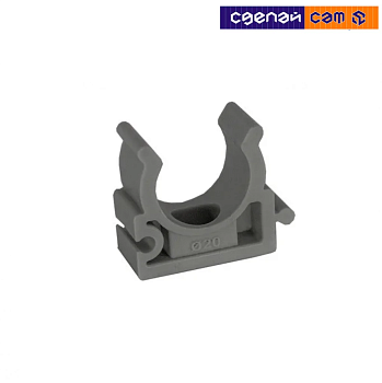 Клипса для труб ПП d 32, опорная , серый РосТурПласт (10975)