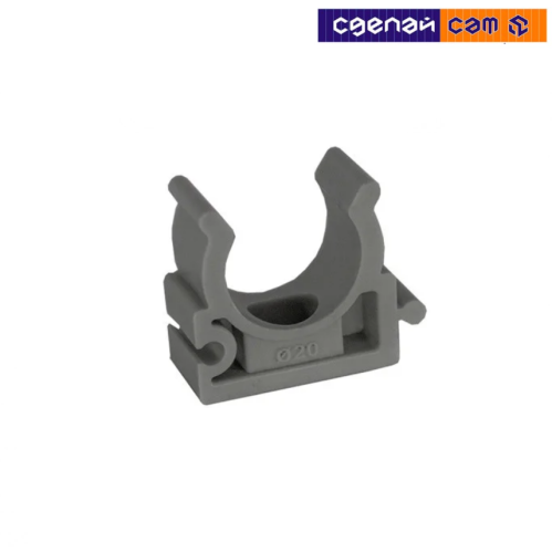 Клипса для труб ПП d 32, опорная , серый РосТурПласт (10975)