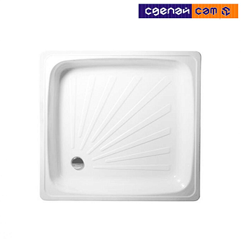 Поддон ст 80х80 квадр рифл б/к