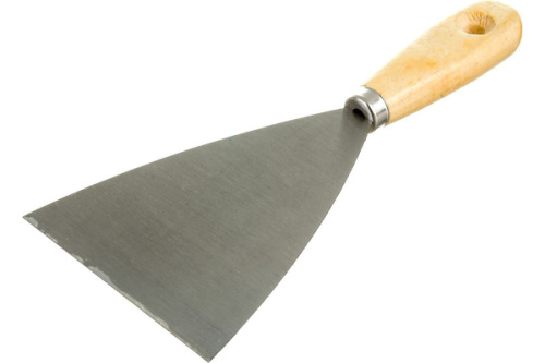 Шпатель с деревянной ручкой 100мм  06100