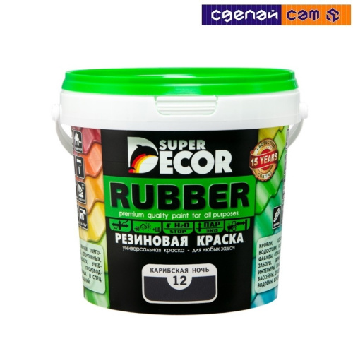 Резиновая краска №12 Карибская ночь 3 кг SUPER DECOR РФ 81545