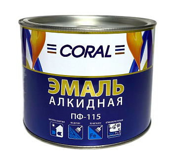 Эмаль ПФ-115 Красная Coral 1,7 кг