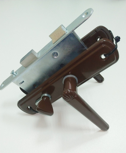 Замок цилиндровый врезной ЗВ4-Б-5К-29-02/1.2, коричневый