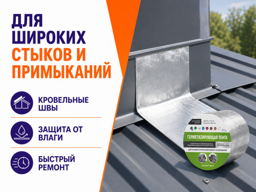 Germetex бутилкаучуковая соединительная лента односторонняя, 200 мм × 3 м фото 3