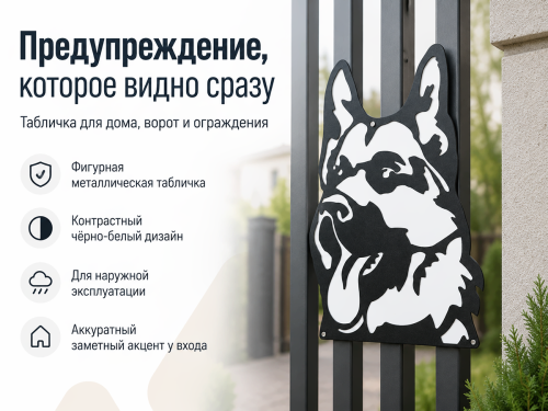Табличка информационная «Собака» GALA TB005-BY, 190×277 мм