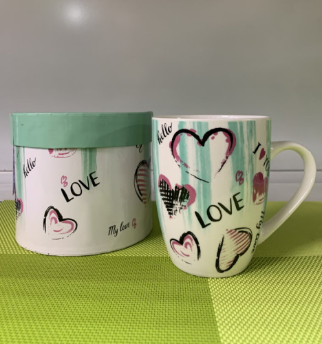 Кружка керамическая в подарочной упаковке, 360 мл, С любовью-2, PERFECTO LINEA, арт.30-825545