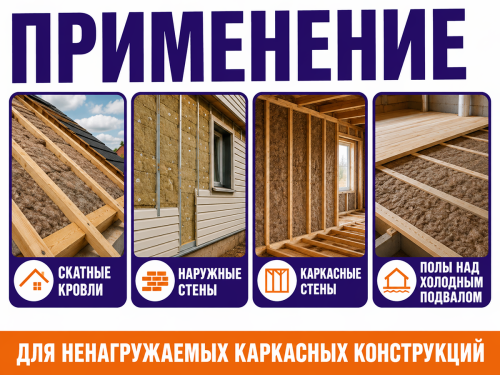 KNAUF утеплитель ТеплоКНАУФ для Коттеджа 1230×610×100 мм, 8 плит фото 3