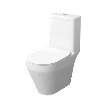 Напольный унитаз Бари R двухрежимный Безободковый (сиденье Slim с микролифтом)