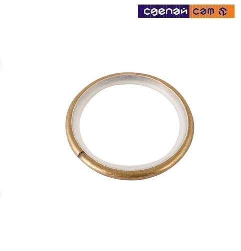 Кольцо металлическое к карнизу бесшумное О16 Антик (уп. 10шт)