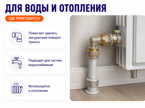 Угольник обжимной для металлопластиковой трубы фото 3