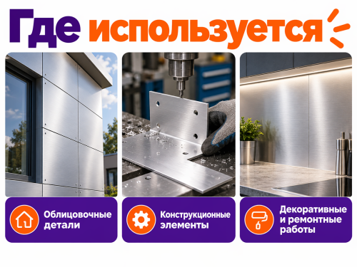 Лист алюминиевый АМг2 М 600×300×1,2 мм фото 3