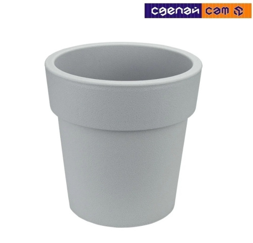 Кашпо Тубус 250мм 5л французcкий серый М 3166      