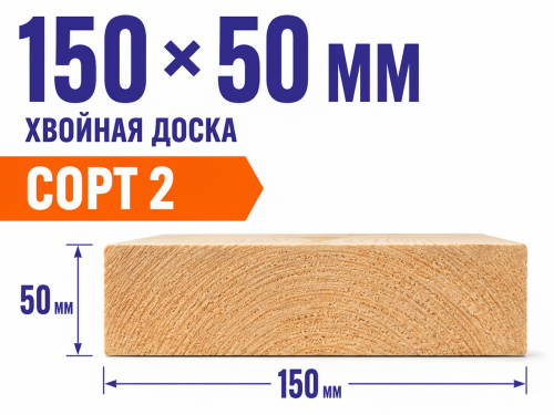 Доска 150×50 мм, сорт 2 фото 3