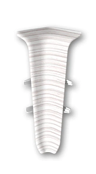 Угол внутренний для плинтуса 70мм "Идеал Деконика", 255 Ясень бьянко