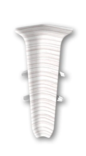 Угол внутренний для плинтуса 70мм "Идеал Деконика", 255 Ясень бьянко