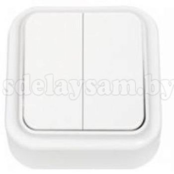 Выключатель А5 6-134 двухклавишный открытой установки