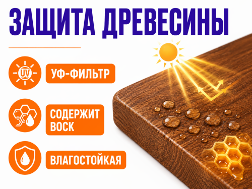 Пропитка декоративная NORDEN WOOD, орех, 0,75 кг фото 3