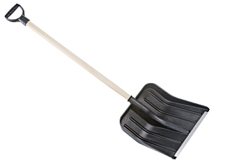 Лопата для снега Люск черный с черенком