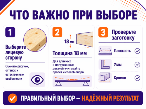 Мебельный щит из сосны/ели 1000×150×18 мм, сорт 1/2