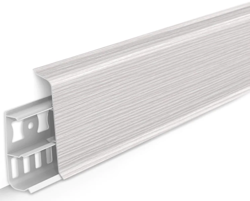 Плинтус напольный 70мм 2,2м "Идеал Деконика", 255 Ясень бьянко