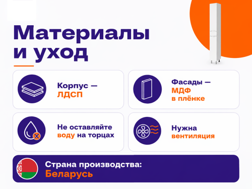 Шкаф-пенал Бел-Гаммари «Гамма 51.25 оФ8», левый, белый фото 3