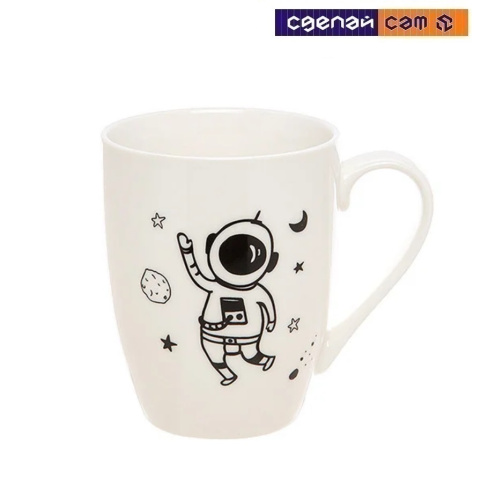 Кружка керамическая, 360 мл, Космонавт