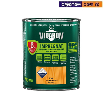 Импрегнат VIDARON 0,7л V04 Грецкий Орех, Польша