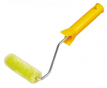 Валик нитяной 10см D15 (зел.) Baustar + ролик, ворс 11мм, ручка d6 Bauwelt