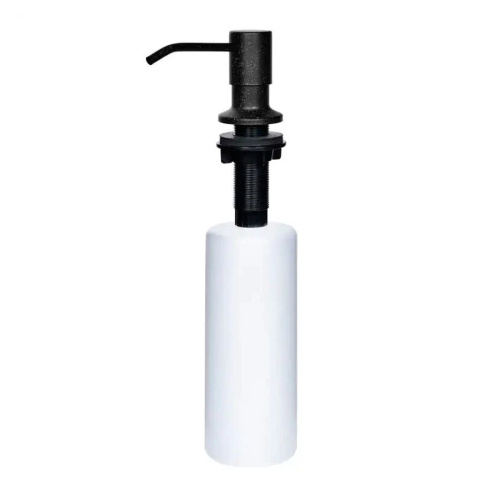 Комплект Мойка WA11-11 черно-белая Wisent+Смеситель W4998-4-22 черный Wisent+Дозатор W405-22 черный Wisent