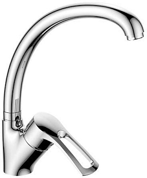 T40-23 смеситель одноручный д/кухни с высоким поворотным изливом, хром T40-23