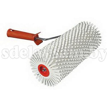 Валик игольчатый 20см D48 игла 11мм, с ручкой d8, Китай