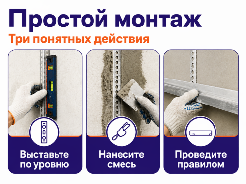 LIHTAR маяк штукатурный оцинкованный, 10×3000 мм фото 3