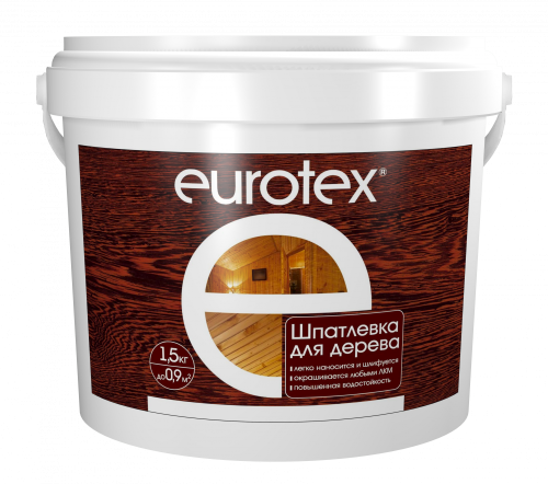 Шпатлевка для дерева "Eurotex", белый(1,5 кг)