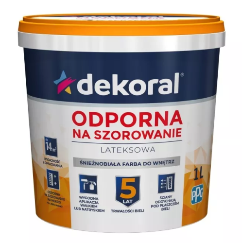 Краска латексная Akrylit W Plus  5л белая мат DEKORAL