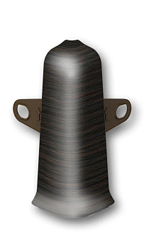 Угол наружный  для плинтуса 70мм "Идеал Деконика", 303 Венге темный