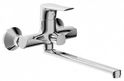 Смеситель GRACE для ванны с поворотным изливом, переключ. с карт. на корпусе и душ. комплект  14054 (21115304)