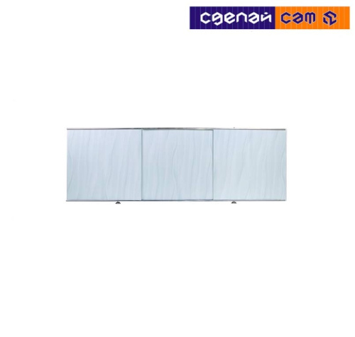 Экран под ванну 1,7м волна голубая 