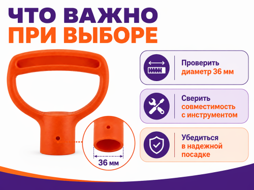 Ручка V-образная, d=36 мм фото 3