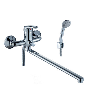 S35-33 смеситель одноручный д/ванны (35мм) с плоским изливом 350мм, хром  S35-33