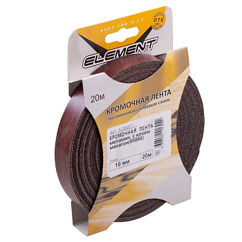 Кром.лента меламин.с клеем 19мм махагон  (5м) 