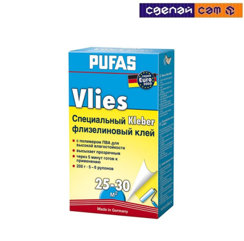 Клей обойный PUFAS Флизелиновый EURO 3000 (25-30 м2) 200 г