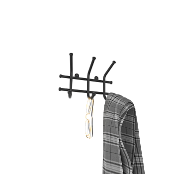 Вешалка настенная Норма-3 черная