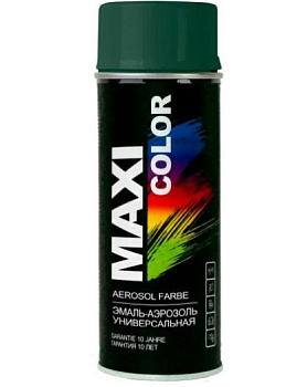 Эмаль-аэрозоль универсальная MAXI COLOR RAL6005 6005MX  400 мл (Темно-зеленый)