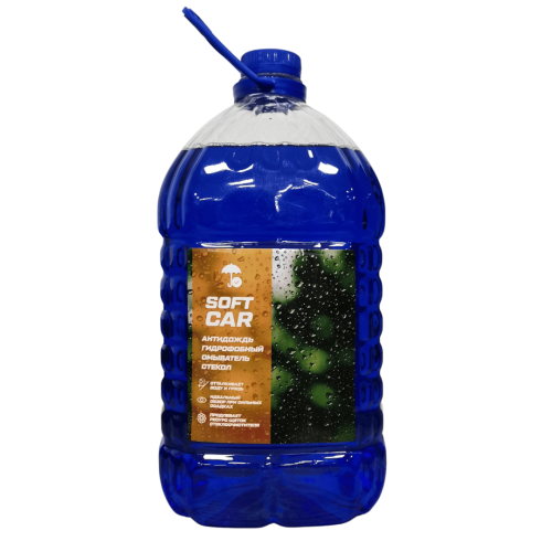 Стеклоомывающая жидкость "SOFT CAR" 4л. (Гидрофобная антидождь)