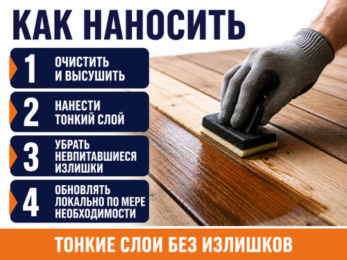 Масло для террас PROSTOCOLOR, белый, 0,75 л фото 3