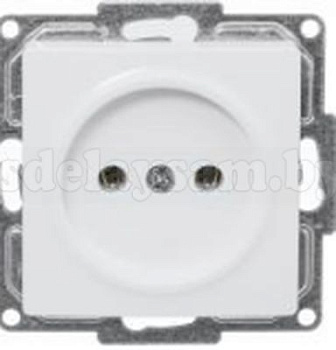 GUNSAN Розетка одинарная белая без рамки