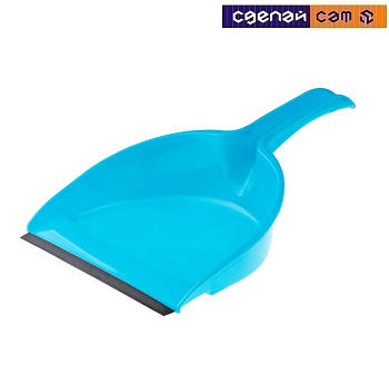 Совок пластм. с резинкой Standard (Стандарт) голубой PERFECTO LINEA